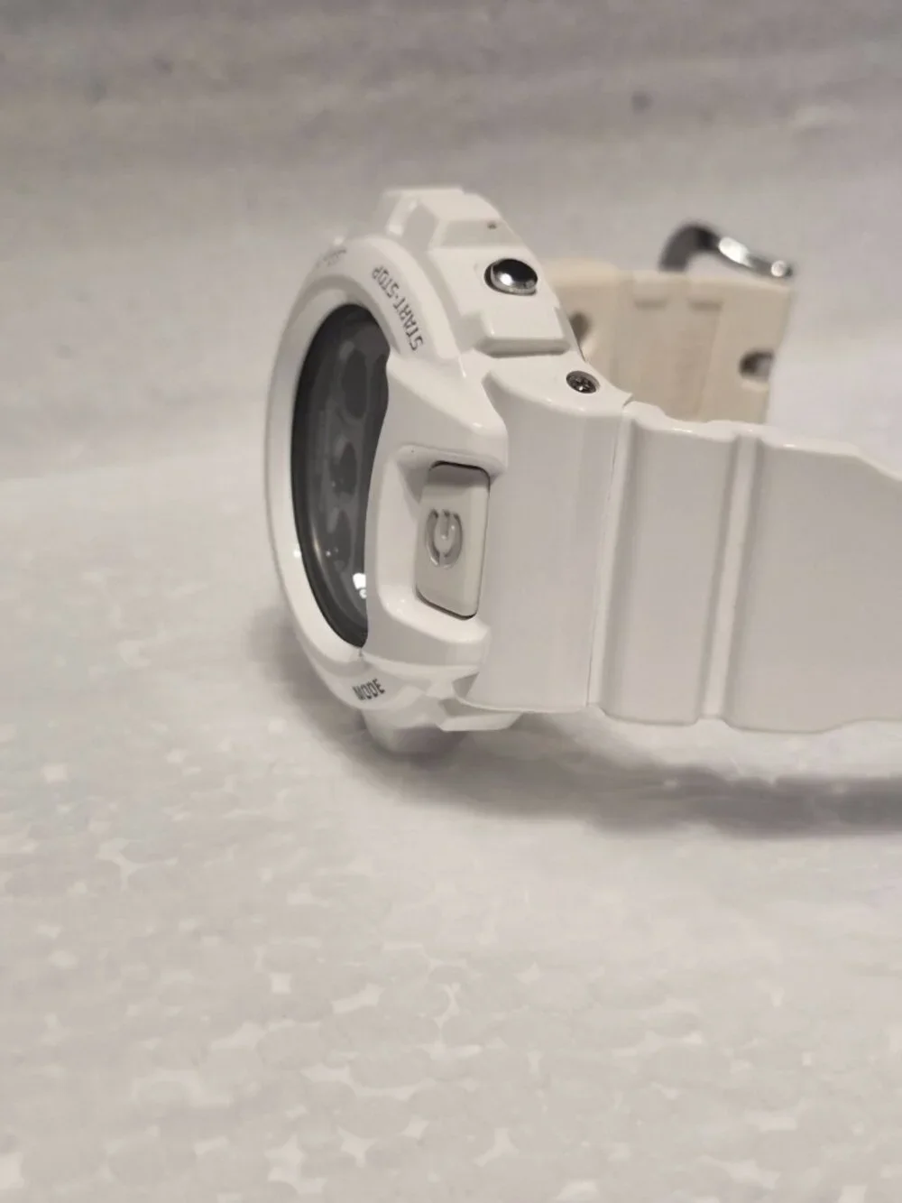 Casio G Shock White digital Gloss white